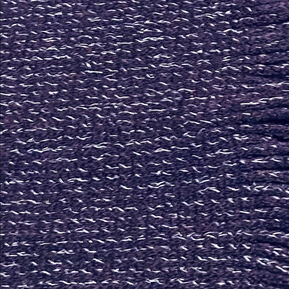 NWOT Extra Long Purple Haze Ombré Acrylic & Silver Metallic Scarf - Picture 10 of 11